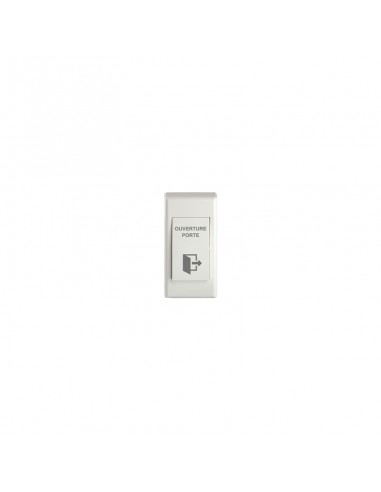 Bouton poussoir etroit ABS blanc NO+NF 