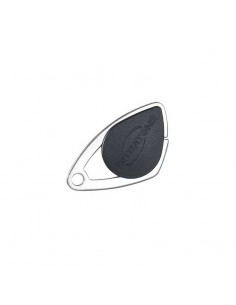 Badge électronique Mifare mains-libres - insert alu gravé - Noir (colisage 10)
