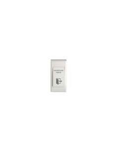 Bouton poussoir etroit ABS blanc NO+NF