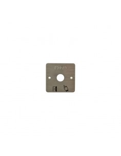 Plaque large pour pour bouton acier braille + picto