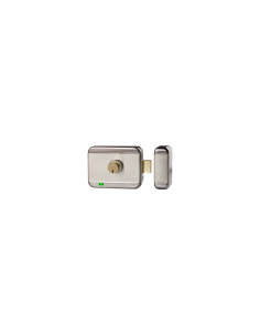Serrure electrique applique horizontale 12v/24 DC à émission cylindre traversant