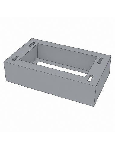 Réhausse pour caisson Tytan-mini tytan 100mm thermolaqué ral 7040 Gris