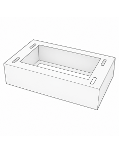 Réhausse pour caisson Tytan-mini tytan 100mm thermolaqué ral 9010 Blanc