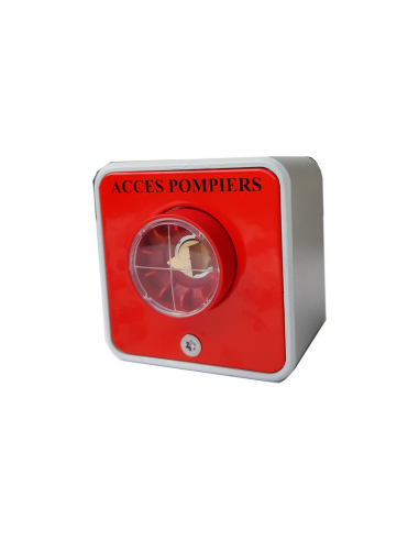 Selecteur à clé pompier clé 11 avec plastron +opercule 008.19E2.11.PB